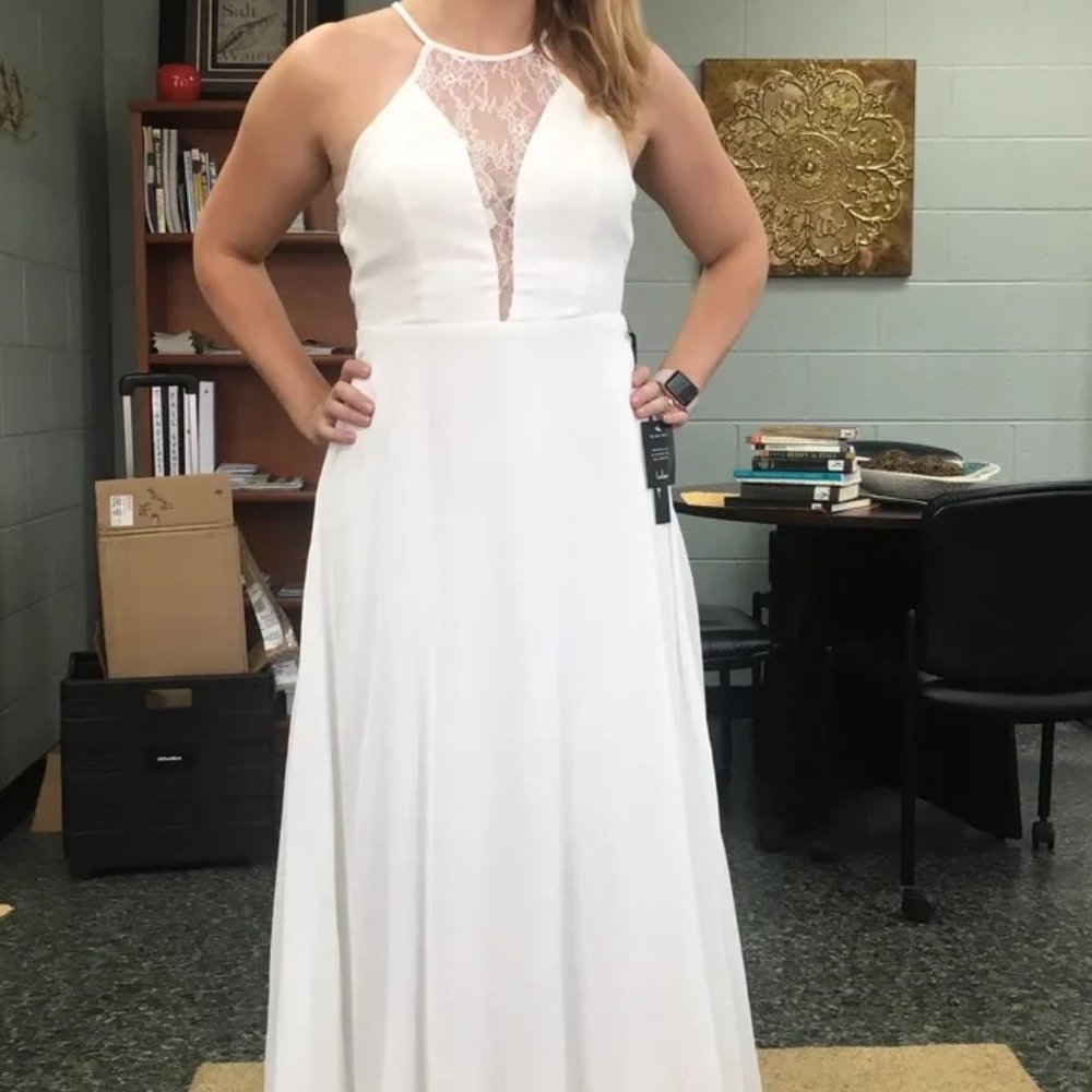 Lulus long white dress